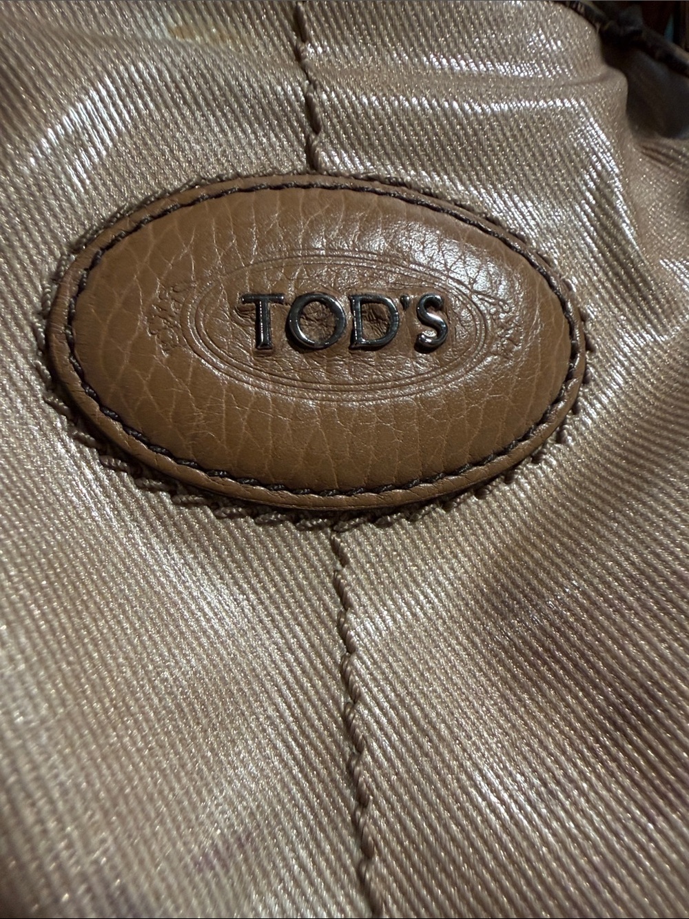 Tod’s coated canvas large shopper G-Bag in Champaign color - Picture 2 of 16